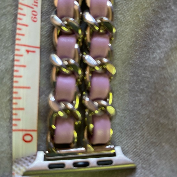 Metal + faux Leather Band Strap for Apple Watch. - Picture 10 of 14